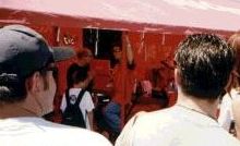 Under the tent at Willow Springs