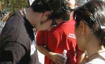 Ben scribbles on the bike