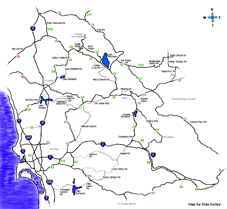 San Diego area map